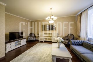 Интерьерная фотосъемка трехкомнатной квартиры. Жилая комната. Гостиная.