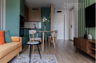 Интерьерная фотосъемка квартира с хоумстейджингом для сдачи в аренду и для портфолио хоумстейджера