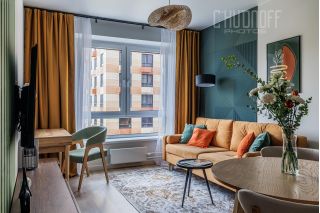 Интерьерная фотосъемка квартира с хоумстейджингом для сдачи в аренду и для портфолио хоумстейджера