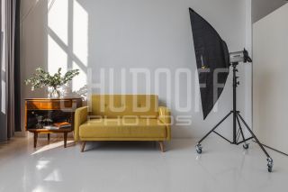 Интерьерная фотосъемка профессиональной фотостудии.